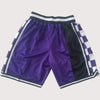 Sacramento Kings Large embroidery logo purple SWISH shorts