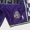 Sacramento Kings Large embroidery logo purple SWISH shorts