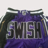 Sacramento Kings Large embroidery logo purple SWISH shorts