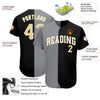 Custom Black Vegas Gold-Gray Authentic Split Fashion Baseball Jersey