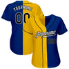 Custom Royal Black-Gold Authentic Split Fashion Baseball Jersey
