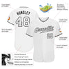 Custom White White-Black Authentic Baseball Jersey