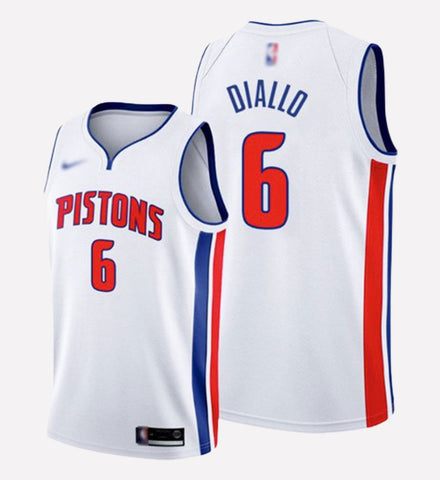 Men's Detroit Pistons#6 Hamidou Diallo stitched jersey