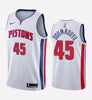 Men's Detroit Pistons #45 Sekou Doumbouya stitched jersey