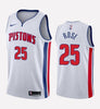 Men's Detroit Pistons #25 Derrick Rose stitched jersey