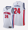 Men's Detroit Pistons #24 Mason Plumlee stitched jersey