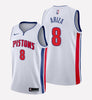 Men's Detroit Pistons #8 Wayne Ellington stitched jersey