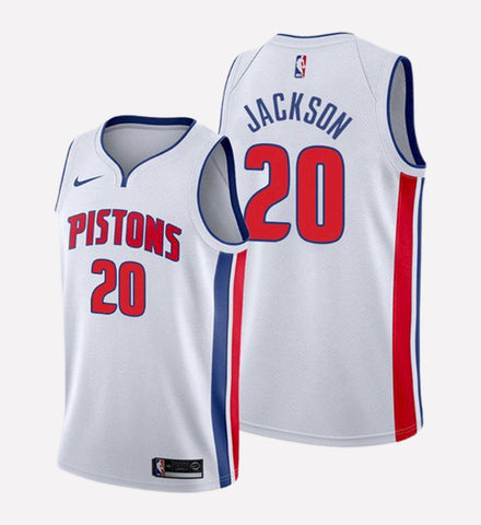 Men's Detroit Pistons #20 Josh Jackson stitched jersey