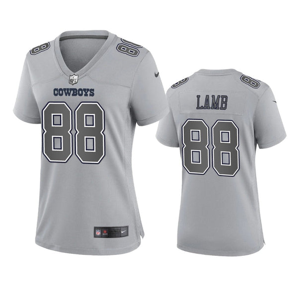 Women's Dallas Cowboys CeeDee Lamb Gray Atmosphere Fashion Limited Jersey