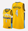 Men's Denver Nuggets #4 Paul Millsap stitched jersey