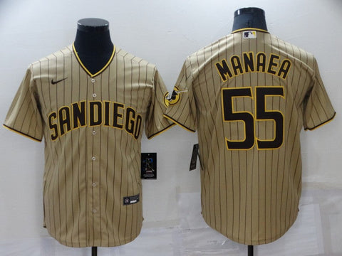 Men's San Diego Padres SEAN MANAEA Alternate Replica Player Tan Jersey