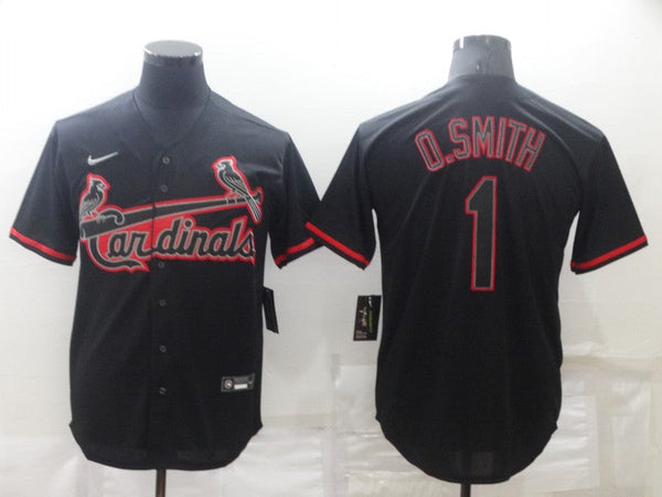 Men's Ozzie Smith St. Louis Cardinals Black Jersey