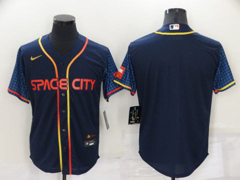 Men's PLAYER_NAME #00 CUSTOM Houston Astros  Navy 2022 City Connect Jersey