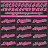 Custom Black Pink-White Authentic Baseball Jersey