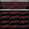 Custom Black Crimson-Khaki Authentic Baseball Jersey