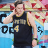 Custom NBA Black Gold-White Round Neck Rib-Knit Basketball Jersey