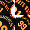 Custom NBA Black Gold-Red Round Neck Rib-Knit Basketball Jersey