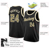 Custom NBA Black Camo-Cream Round Neck Rib-Knit Basketball Jersey