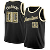 Custom NBA Black Camo-Cream Round Neck Rib-Knit Basketball Jersey