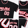 Custom Black White-Red Authentic Baseball Jersey