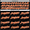 Custom Black White Pinstripe Orange-White Authentic Baseball Jersey