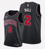 men's Chicago Bulls #2 Lonzo Ball stitched jersey