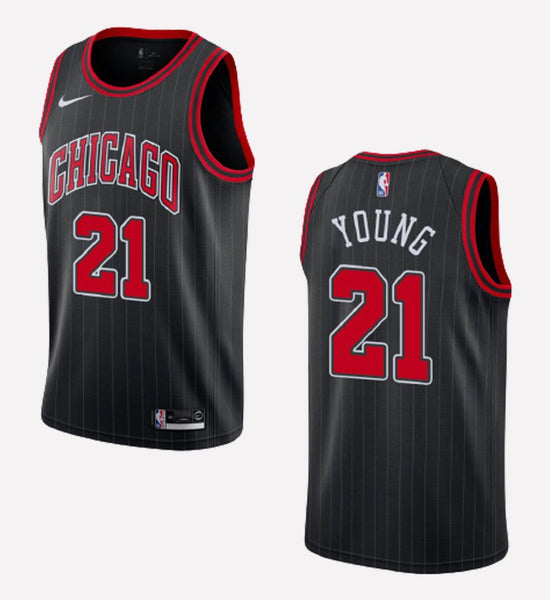 men's Chicago Bulls #21 Thaddeus Young stitched jersey
