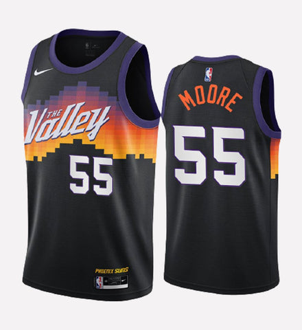 Men's Phoenix Suns #55 E'Twaun Moore stitched jersey