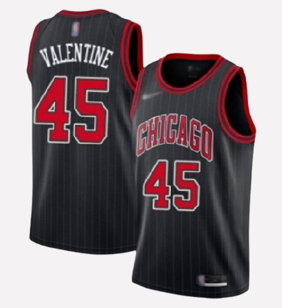 Men's Chicago Bulls #45 Denzel Valentine stitched jersey