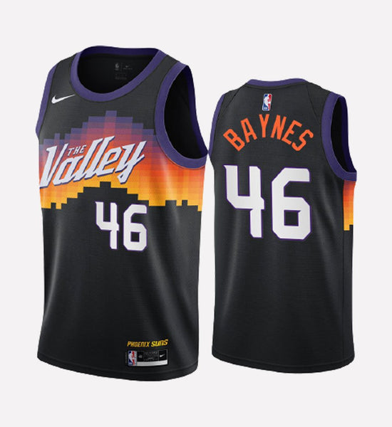 Men's Phoenix Suns #46 Aron Baynes stitched jersey