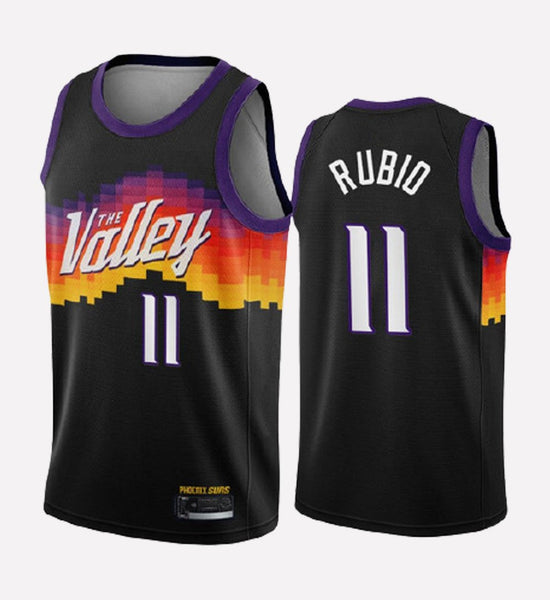 Men's Phoenix Suns #11 Ricky Rubio stitched jersey