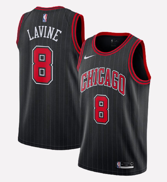 Men's Chicago Bulls #8 Zach LaVine stitched jersey