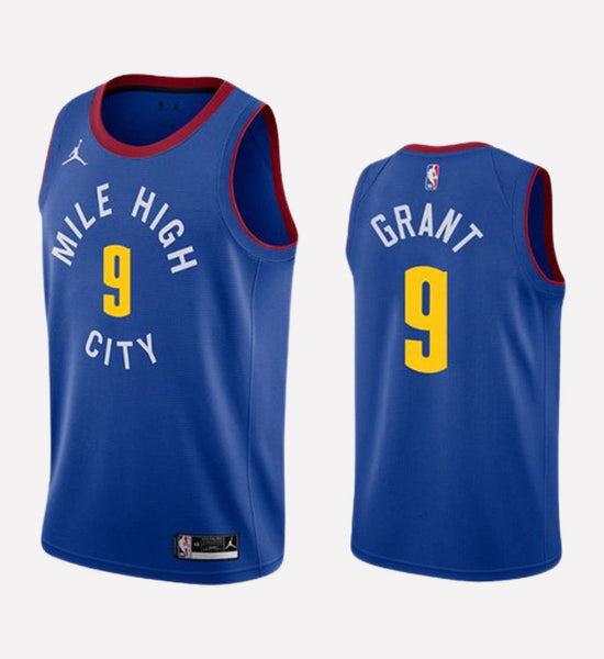 Men's Denver Nuggets #9 Jerami Grant stitched jersey