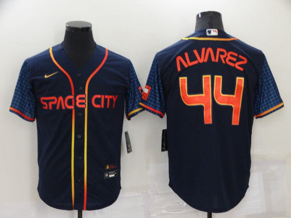 Men's Yordan Alvarez #44 Houston Astros  Navy 2022 City Connect Jersey