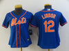 Women's Francisco Lindor #12 New York Mets Player Jersey