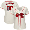 Custom Cream Red-Navy Authentic Baseball Jersey