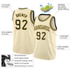 Custom NBA Cream Navy-Gold Round Neck Rib-Knit Basketball Jersey