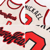 Custom NBA Cream Red-Black Round Neck Rib-Knit Basketball Jersey