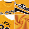 Custom Gold Black-White Authentic Baseball Jersey