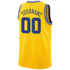 Custom Gold NBA  Royal-White Round Neck Rib-Knit Basketball Jersey