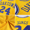 Custom Gold NBA  Royal-White Round Neck Rib-Knit Basketball Jersey