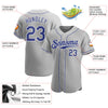 Custom Gray Royal-White Authentic Baseball Jersey