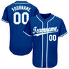 Custom Royal White-Light Blue Baseball Jersey