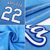 Custom Light Blue Red-Navy Authentic Throwback Rib-Knit Baseball Jersey Shirt