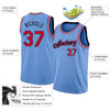 Custom NBA Light Blue Red-Navy Round Neck Rib-Knit Basketball Jersey
