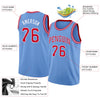 Custom NBA Light Blue Red-White Round Neck Rib-Knit Basketball Jersey
