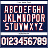 Custom Navy White Pinstripe White-Red Authentic Baseball Jersey