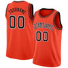 Custom NBA Orange Black-White Round Neck Rib-Knit Basketball Jersey