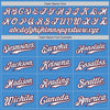 Custom Powder Blue White-Red Authentic American Flag Fashion Baseball Jersey