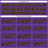 Custom Purple Black Pinstripe Black-Old Gold Authentic Baseball Jersey